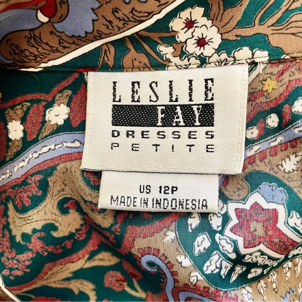 SOLD :: Vintage 80s Paisley Patterned Shirt Dress - Picture 5 of 5